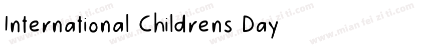 International Childrens Day字体转换
